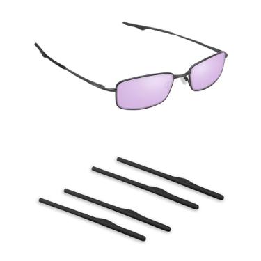 Imagem de Handwith 2 pares de meias de silicone macio para óculos de sol Oakley Keel Blade/Keel/Wingback, antiderrapante, ajuste confortável, óculos, braço, peças sobressalentes, kit de substituição preto