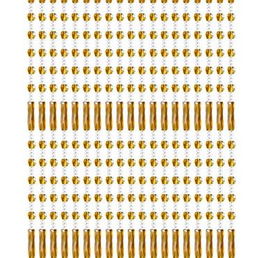 Imagem de Cortina de contas cortina de porta de cristal rural cortina cortada decoração sala de estar cortina pendurada, uma variedade de estilos tamanhos personalizáveis (cor: A, tamanho: 130 x 150 cm)