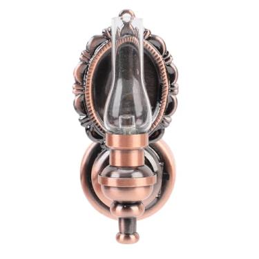 Imagem de Alomejor 1:12 Lâmpada de Parede LED Em Miniatura Em Escala, Alterne o Comutador Mini Argamassa Com Bateria Duradoura para o DollHouse (Bronze)