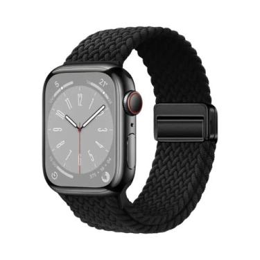 Imagem de Pulseira De Nylon Trançada Compatível Com Apple Watch Series S10 46mm 