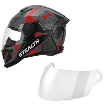 Imagem de Kit Capacete Fechado Pro Tork Stealth Concept + Viseira Cristal, CINZA