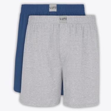 Imagem de Kit 2 Sambas Canção Algodão Lupo Sortidos 18611, Azul, Chumbo, P