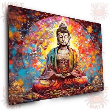 Imagem de Quadro Decorativo Buda Colorido - Arte Zen, Meditação e Energia Positi