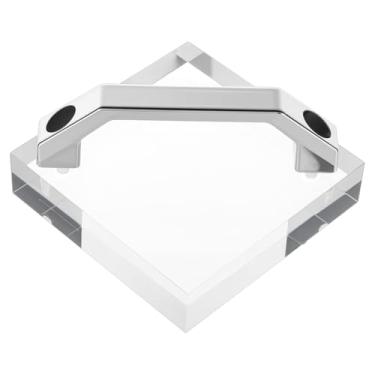 Imagem de BENECREAT Bloco de resfriamento de acrílico para vinil com alça, acessórios de prensa térmica de 14 x 14 cm, refrigerador de ferramentas de artesanato para camiseta, papel de transferência de calor