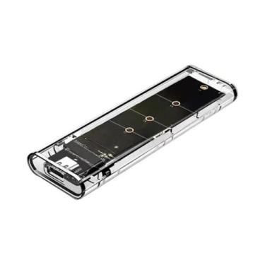Imagem de Case Externo Transparente Para SSD M2 NVME PCIe NGFF SATA Com Protocol