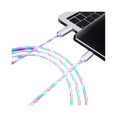 Imagem de Cabo USB Luminoso De Carregamento Rápido Em 4 Cores Para iPhone, Andro