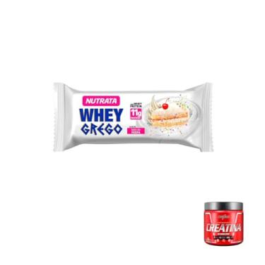Imagem de Kit Whey Grego Bar Bolo de Festa + Creatina Hardcore 300g Integralmedica
