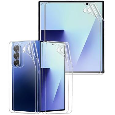 Imagem de ZYQEEE Película protetora de tela flexível para Samsung Galaxy Z Fold 7 [sem vincos] [2 internas + 2 frontais + 2 traseiras] [Autocura mais rápida] Zero bolhas, fácil instalação, compatível com capa