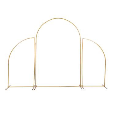 Imagem de Aqur2020 Suporte de Pano de Fundo de de Metal Dourado, Quadro de Flor de Balão de Cerimônia de Casamento para Decoração de Festa de Aniversário de chá de bebê