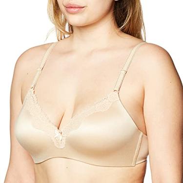 Imagem de Maidenform Sutiã de renda Comfort Devotion, sutiã sem aro com cobertura total, sutiã push-up com elevação natural, sutiã confortável, Latte Lift/Nude, 40D