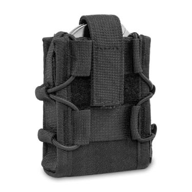 Imagem de Coldre de algema de cano aberto, bolsa de algemas para colete de cinto de serviço, suporte de algemas para aplicação da lei adequado para Molle Asp/Dobradiça/Corrente/Algemas Rígidas Dobráveis