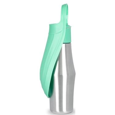 Imagem de Garrafa de Água Acessórios Portáteis para Cães Dispenser Copo Viagem Pets Aço Inoxidável Colapsível