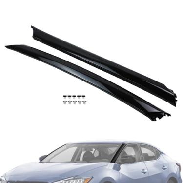 Imagem de DriveFix Para-brisa dianteiro A pilar moldagem guarnição motorista e lado do passageiro preto para Nissan Maxima 2016-2020