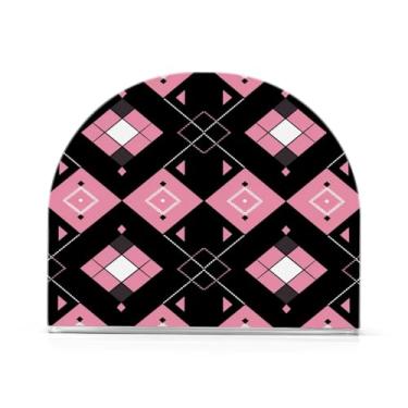 Imagem de Qilmy Porta-guardanapos para mesas, porta-guardanapos xadrez rosa búfalo para cozinha, porta-guardanapos de mesa, porta-guardanapos de coquetel, porta-guardanapos de papel196