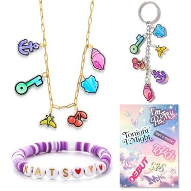 Imagem de JRRZETA Chaveiro Katseye Merch, capa calmante, chave ilimitada, escudo guardião, cereja dupla, tiara estelar, âncora dos sonhos para fãs, Mix, tamanho �nico