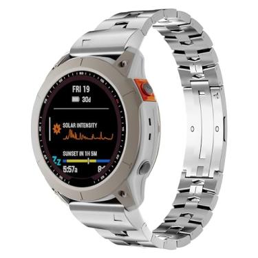 Imagem de LDFAS Pulseira Fenix 8/7X/6X, Metal De Titânio 26 Mm [Super Resistente A Arranhões] Relógio Encaixe Rápido Com Ventilação Compatível Pulseiras Garmin 7X Pro/6X Pro/5X Plus/Enduro 3/Tactix 7, Ssr-Pra