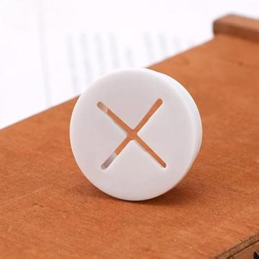 Imagem de 1 cabo de mesa, ilhós, flexível, para móveis, capa de silicone, furo de 25 mm, organizador de fios, junta redonda para console de TV, escritório, mesa de PC (branco)