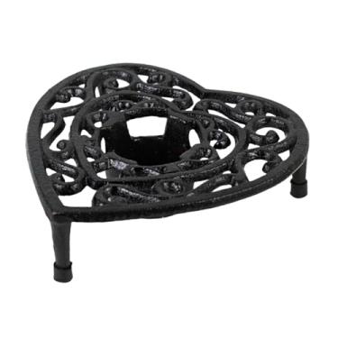 Imagem de YWJLQH Aquecedor de Bule E Prato em Ferro Fundido com Base de Aquecimento, Acessórios para Conjunto de Chá, Aquecedor de Velas para Pátio, Quintal, Estilo B