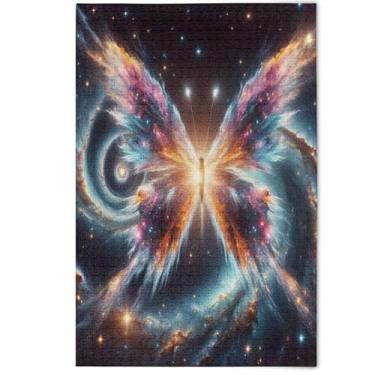 Imagem de Quebra-cabeça para adultos 500 peças de arte floral animal estética colorida borboleta animal divertido presentes engraçados para amantes de quebra-cabeças, 500 peças, 52 x 37,8 cm