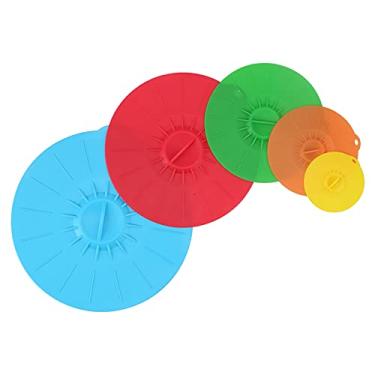 Imagem de KIMISS 5pcs Capas de Vedação a Vácuo de Silicone - Tampas de Maconha de Qualidade Alimentar para Recipientes, Tigelas e Vasos - Resistente Ao Calor, Suprimentos de Cozinha Multifuncionais