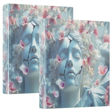 Imagem de Pacote com 2 fichário para organização de flores esculturas, com prancheta, material escolar universitário, pasta de prancheta com bolsos