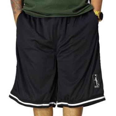 Imagem de Bermuda Basquete Plus Size M10 Fire T Preto Branco-Masculino