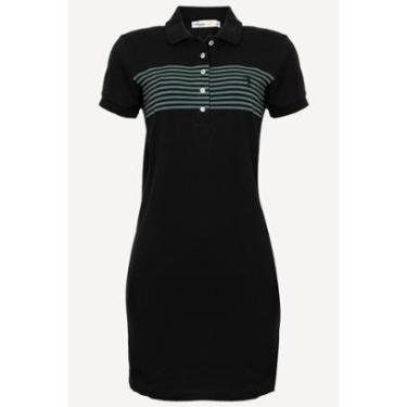 Imagem de Vestido Listrado Aleatory Grid Preto-Feminino