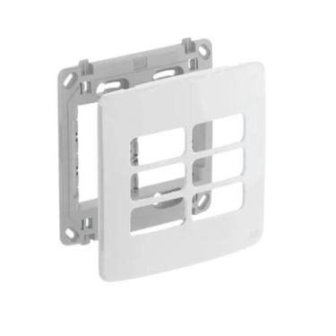 Imagem de Placa 4x4 3+3 Postos Com Suporte - Weg Compose