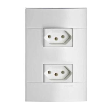 Imagem de Tomada Duplas 10A 4x2 Branca Lunare Prm4424721 Schneider