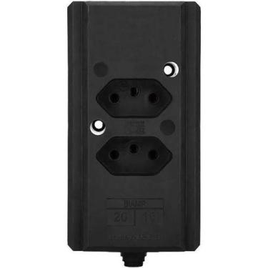 Imagem de Tomada Barra Dupla 20A Preta 2P+T - Interneed