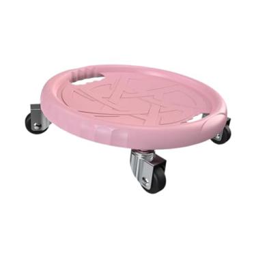 Imagem de Colaxi Discos deslizantes com rodas para exercícios abdominais, antiderrapantes, ideais para o treinamento do core e para o fortalecimento do core. Perfeitos, Rosa