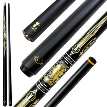 Imagem de YEUEK CueMall Taco de sinuca de fibra de carbono sem envoltório 12,2 mm 538 g Bastão de bilhar de baixa deflexão