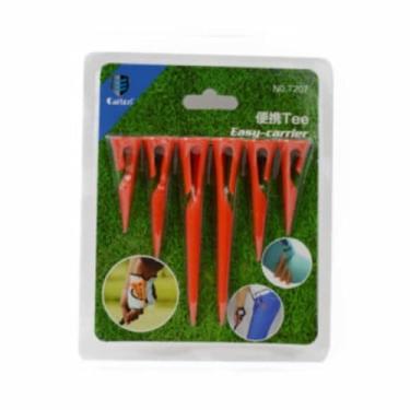 Imagem de Camiseta de golfe de plástico inquebrável vermelha para prática diária e suporte de balanço do campo