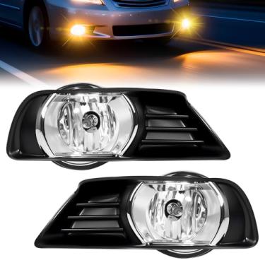 Imagem de Shocklight Faróis de neblina compatíveis com conjunto de faróis de neblina Camry 2007 2008 2009 com chicote de fiação lente transparente 1 par de faróis de neblina