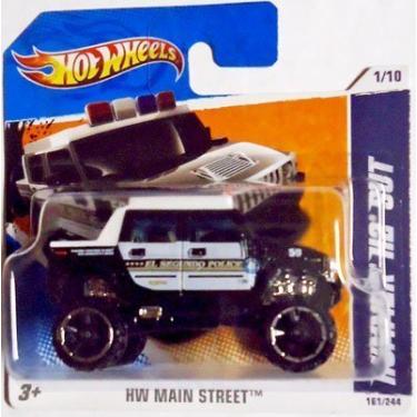 Imagem de Hot Wheels 2011 Hummer H2 SUT (Black El Segundo Police SUV) #161/244, HW Main Street #1/10 (Short Card)
