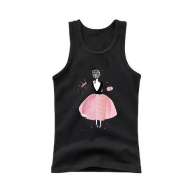 Imagem de Camiseta Regata Sem Mangas Para Meninas Com Estampa De Unicórnio Kawai