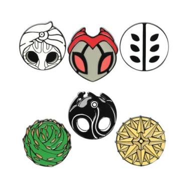 Imagem de Conjunto De Pins De Esmalte Anime Hollow Knight 6 Peças Broches De Met