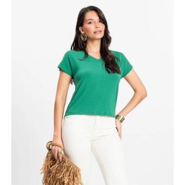 Imagem de Blusa Feminina Viscotorcion Rovitex Verde, G, Verde