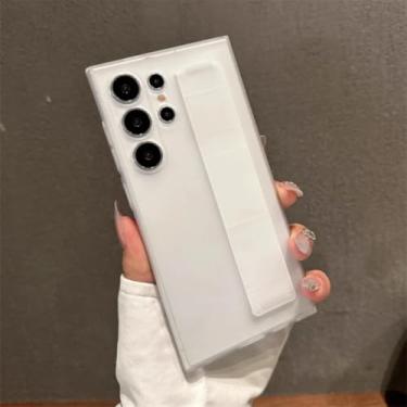 Imagem de Capa de luxo ultrafina em silicone elástico fosco à prova de choque para Samsung S25 Edge S24 S23 Ultra Plus (para Samsung S24 Ultra/Transparente Fosco)