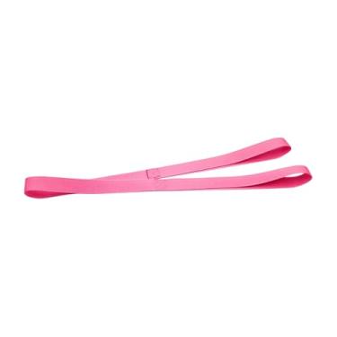 Imagem de Baoblaze Faixa elástica para alongamento de pernas, equipamento de alongamento, faixa elástica de Pilates com laço para ginástica, Rosa Vermelha