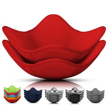 Imagem de 2 peças de suportes aconchegantes para microondas 19 cm × 19 cm - suportes de tigela de tecido resistente ao calor para comida quente, serve para pratos padrão de até 16,5 cm e pratos de 18 cm