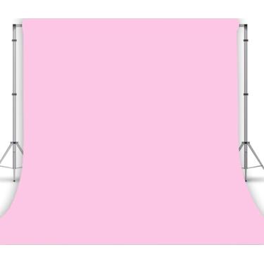 Imagem de GURETER Pano de fundo fotográfico rosa de 2,1 x 3 m, pano de fundo de foto de fibra de poliéster de alta densidade é dobrável e lavável na máquina, adequado para estúdios de fotografia de vídeo e