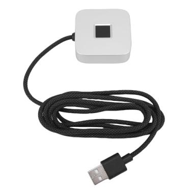 Imagem de Fabater Leitor de Impressão Digital USB para PC, Scanner Biométrico de Impressão Digital Com Reconhecimento Rápido de Toque de 360 ​​graus, Suporte para Dongle de Scanner para Janela (SILVER)