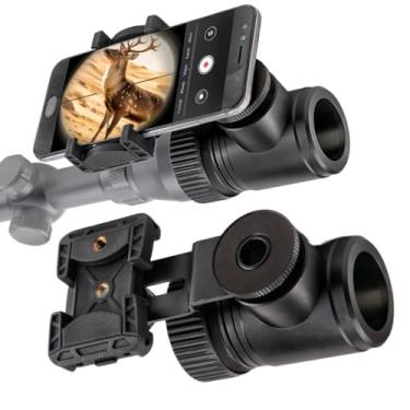 Imagem de Starboosa Adaptador para smartphone com mira rifle – configuração rápida sem parafusos, ângulos de visualização duplos e ajuste universal – perfeito para caça e observação de pássaros