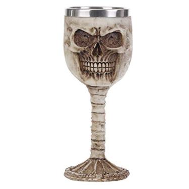Imagem de Copo de vinho com caveira para halloween, copo de vinho vintage, copo para beber, caneca de água, copo para torrar, acessórios de cozinha