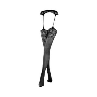 Imagem de Meia-calça De Rede Sexy De Verão Com Cinta-liga E Suspensório, Até a C