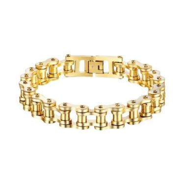 Imagem de Pulseira De Corrente De Motocicleta Estilo Punk Masculina, Joias De Mo