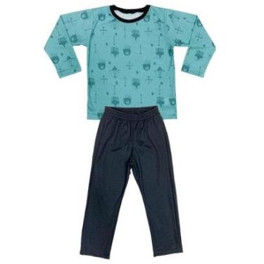 Imagem de Pijama Juvenil Look Jeans Longo Masculino-Masculino