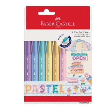 Imagem de Caneta Coloridas Fine Pen 0.4mm 6 Cores Faber Castell