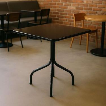 Imagem de Mesa De Jantar Quadrada 68x68 Reforçada Estilo Industrial Compacta Ide